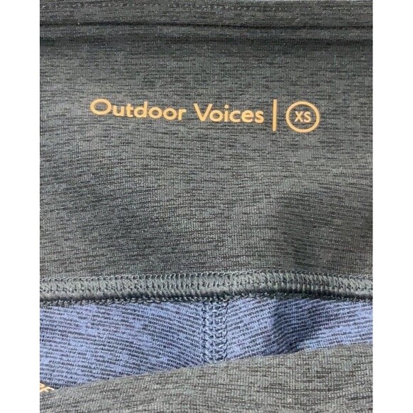 Outdoor Voices Colorblock‎ Leggings XS Blue Black High Rise Stretch Activewear - Picture 3 of 6